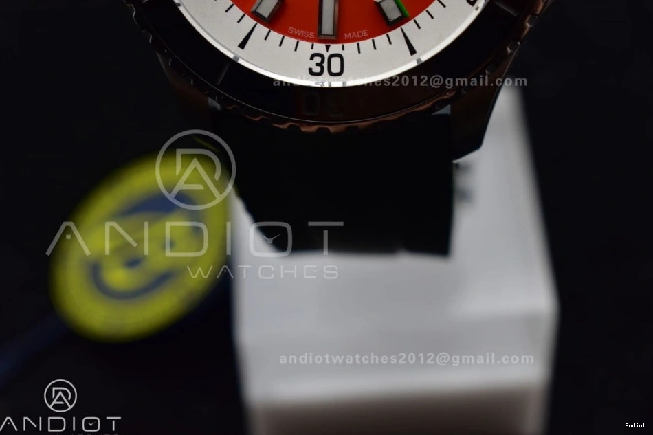 Rubber Strap Orange on Dial Edition Best SS BLSF 1:1 Automatic Green SuperOcean 42 A2824 0507